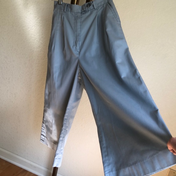 Vintage powder blue ankle cut pants with pockets - Picture 3 of 5